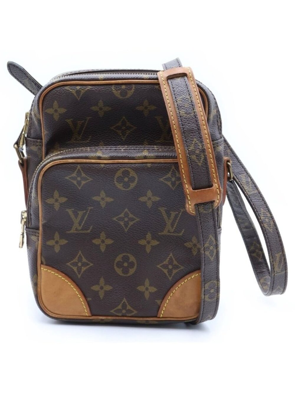Louis Vuitton Monogram Amazon Shoulder Bag Leather Brown
